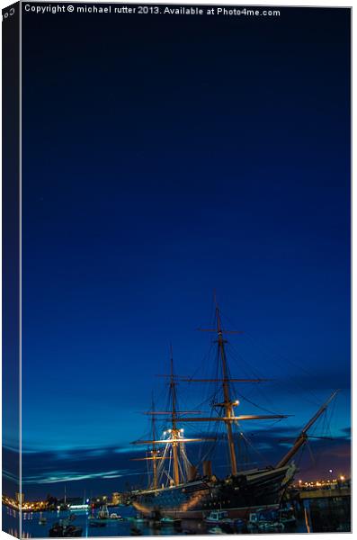HMS WARRIOR Canvas Print by michael rutter