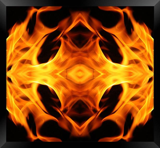 Flames abstract Framed Print by Linda More