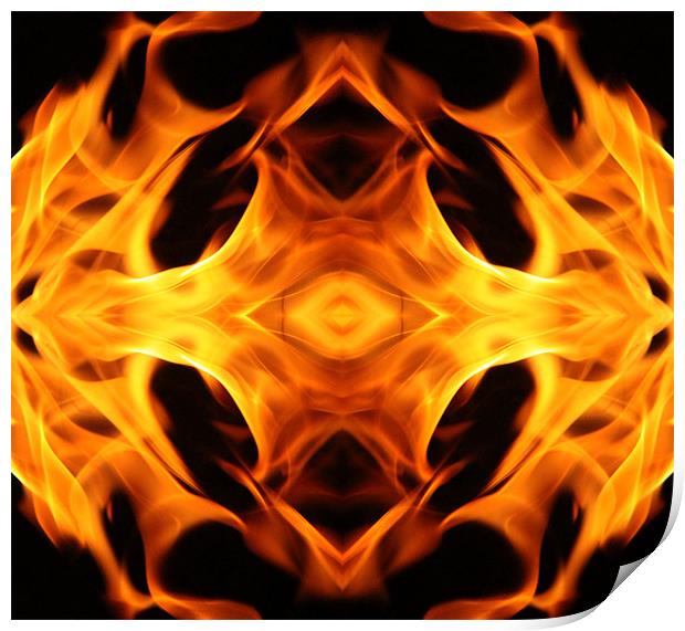 Flames abstract Print by Linda More