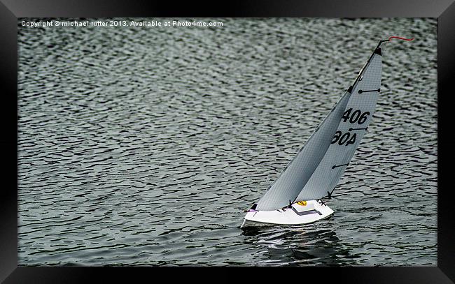 Rc Yacht Framed Print by michael rutter