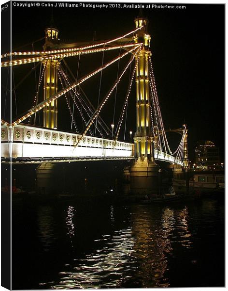 Albert Bridge, River Thames, London Canvas Print by Colin Williams Photography