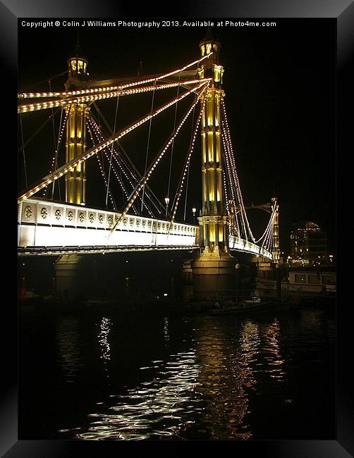 Albert Bridge, River Thames, London Framed Print by Colin Williams Photography