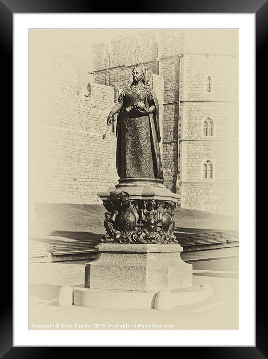 Majestic Queen Victoria Reigns Over Windsor Castle Framed Mounted Print by Chris Thaxter
