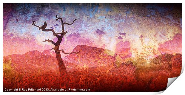 Textured Tree Print by Ray Pritchard