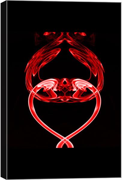 Red heart reflections Canvas Print by Steve Purnell