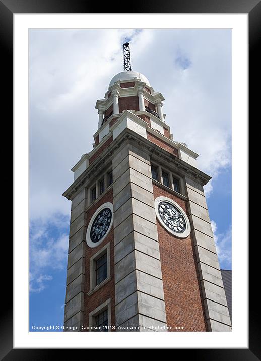 Clock Tower Framed Mounted Print by George Davidson