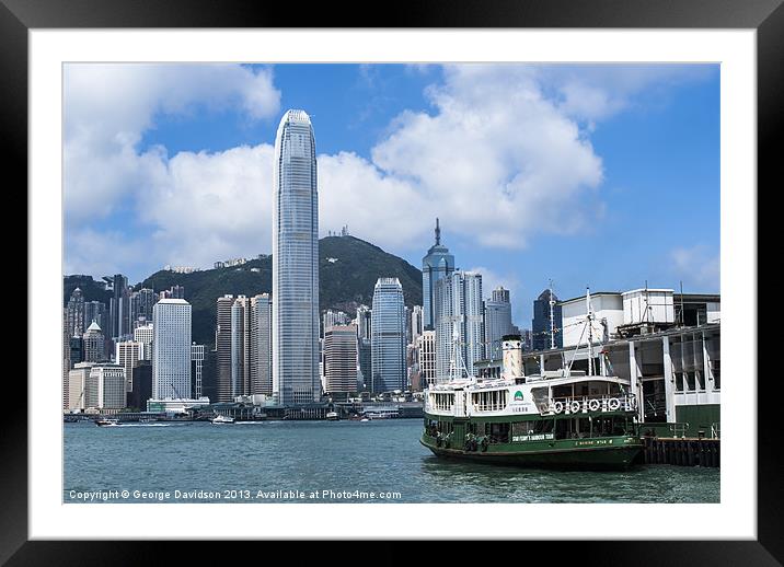 Star Ferry View Framed Mounted Print by George Davidson