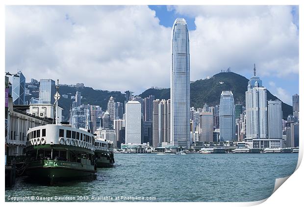 Hong Kong Ferry Print by George Davidson