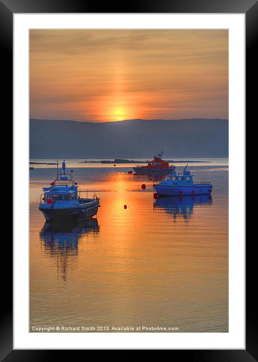 Dawn sunrise over Raasay Framed Mounted Print by Richard Smith