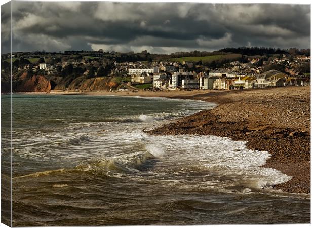 Stormy Skies over Axmouth Canvas Print by Jay Lethbridge