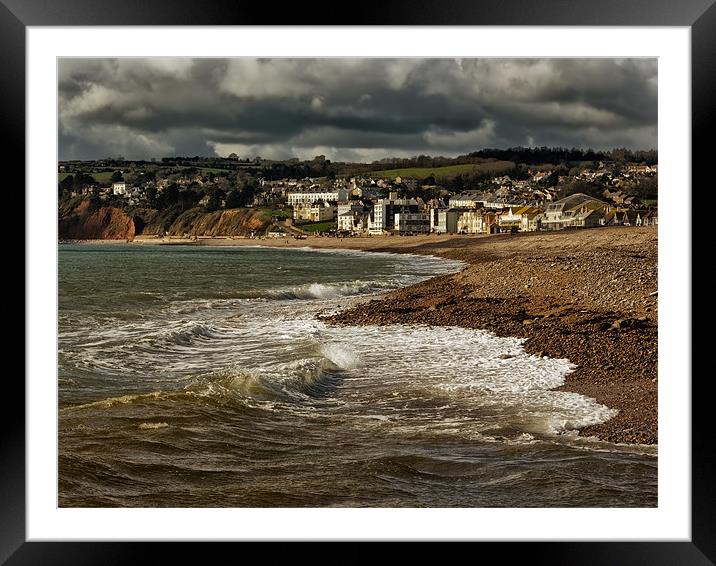 Stormy Skies over Axmouth Framed Mounted Print by Jay Lethbridge