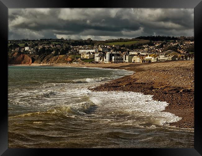 Stormy Skies over Axmouth Framed Print by Jay Lethbridge