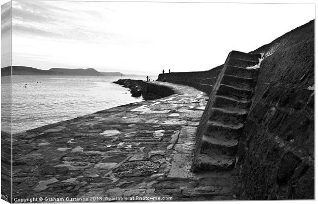 The Cobb, Lyme Regis, Dorset Canvas Print by Graham Custance