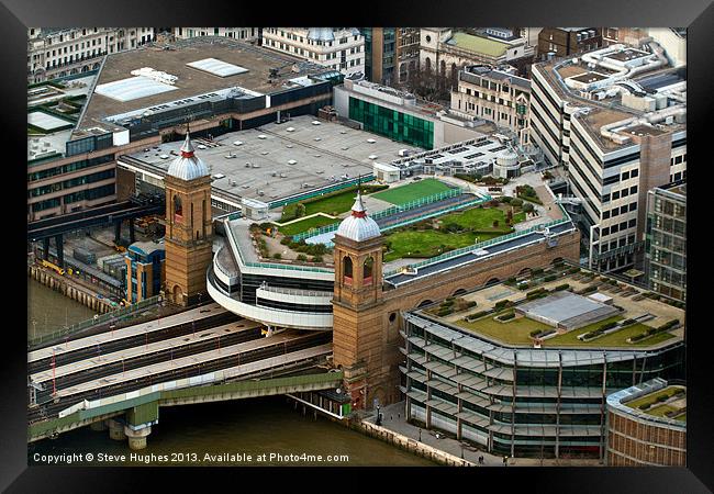 Cannon Street Station from above Framed Print by Steve Hughes