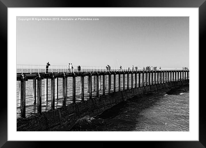 Whitby Harbour Wall Framed Mounted Print by Nige Morton
