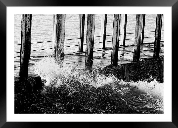 Whitby Waves Framed Mounted Print by Nige Morton