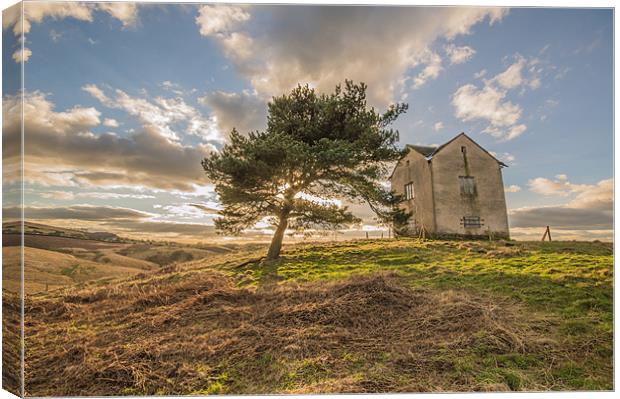 House on a Hill Canvas Print by Phil Tinkler