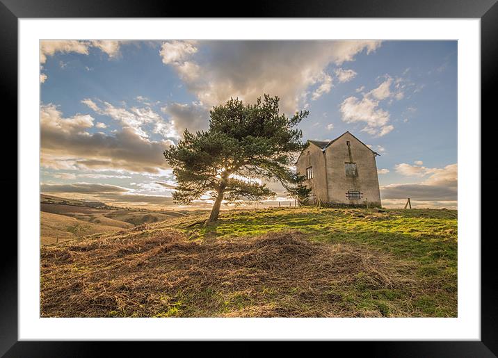 House on a Hill Framed Mounted Print by Phil Tinkler