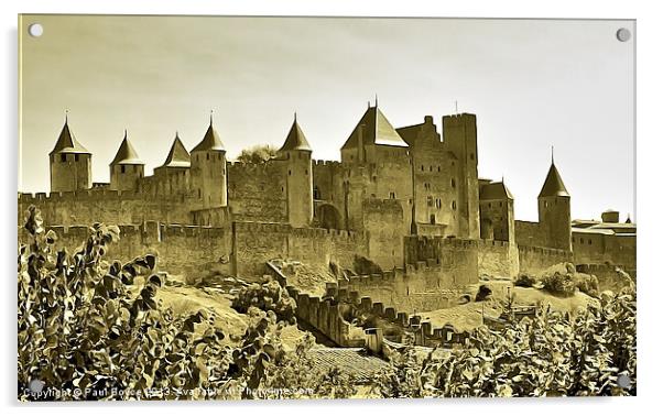 Fortified City of Carcassonne Acrylic by Paul Boyce