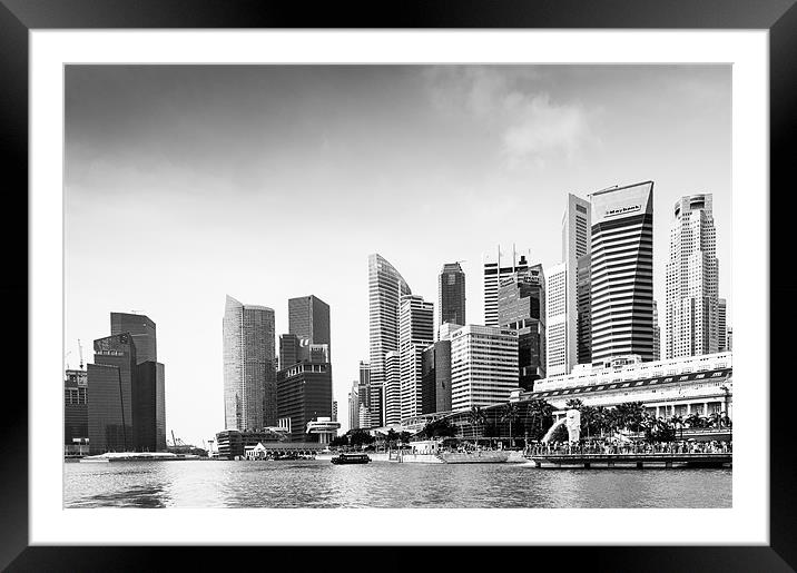 Clarkes quay singapore Framed Mounted Print by Stephen Mole