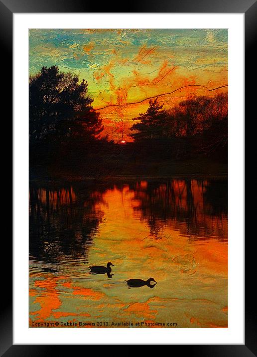 Sunset at Hatchet Pond Framed Mounted Print by Lady Debra Bowers L.R.P.S