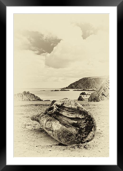 Lee Bay Nr Ilfracombe Framed Mounted Print by Dave Wilkinson North Devon Ph