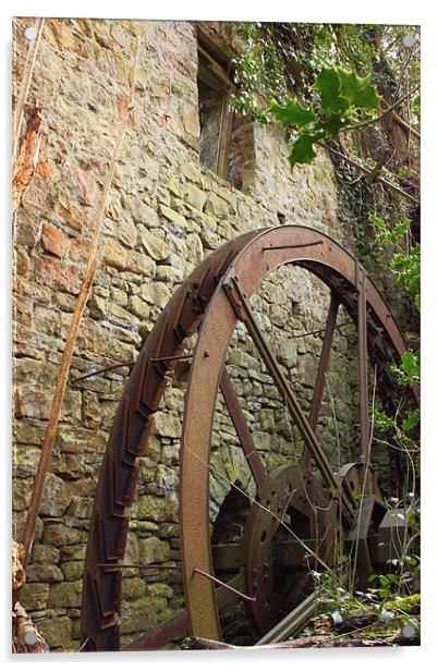 derelict mill brecon beacons Acrylic by simon powell