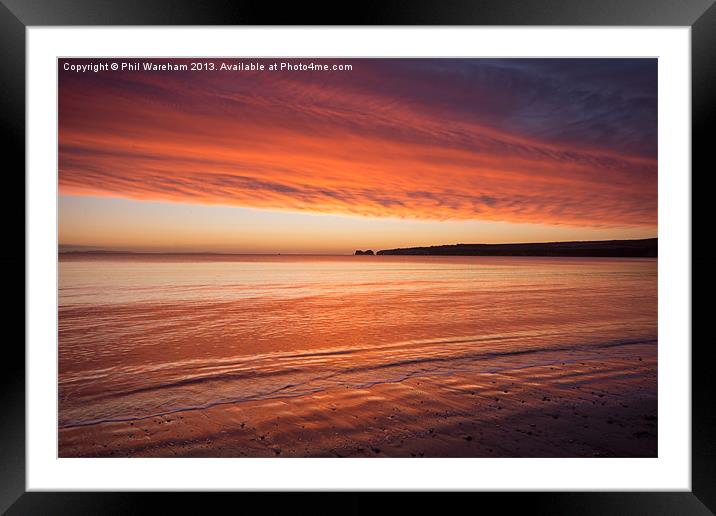 Red sky in the morning Framed Mounted Print by Phil Wareham