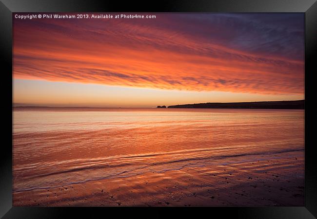 Red sky in the morning Framed Print by Phil Wareham