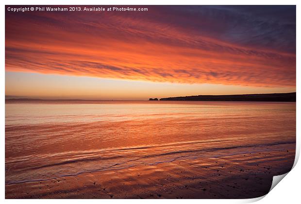 Red sky in the morning Print by Phil Wareham