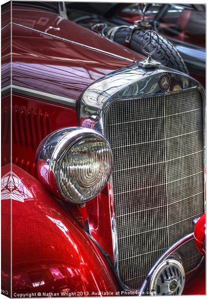 Red Merc oldtimer Canvas Print by Nathan Wright