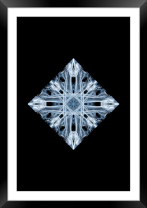 Snowflake 1 Framed Mounted Print by Steve Purnell