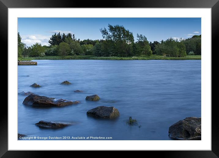 Slow Waters Framed Mounted Print by George Davidson