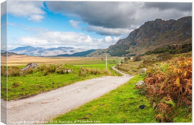 Landscape, Single track road, Kinloid to Loch Mora Canvas Print by Hugh McKean