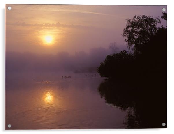 Chard Reservoir Sunrise Acrylic by Darren Galpin
