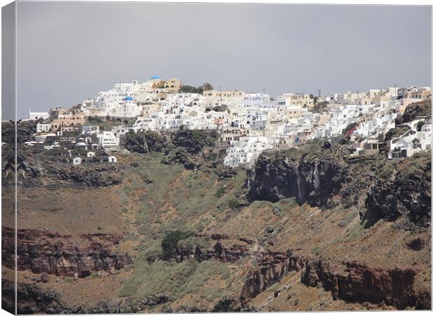 Santorini, Greece Canvas Print by Andy Gilfillan