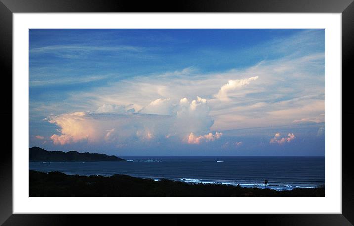 Sky Over Playa Guiones  Framed Mounted Print by james balzano, jr.