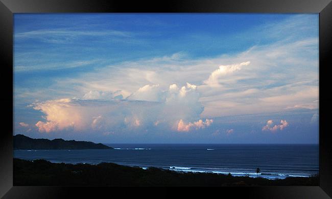 Sky Over Playa Guiones  Framed Print by james balzano, jr.