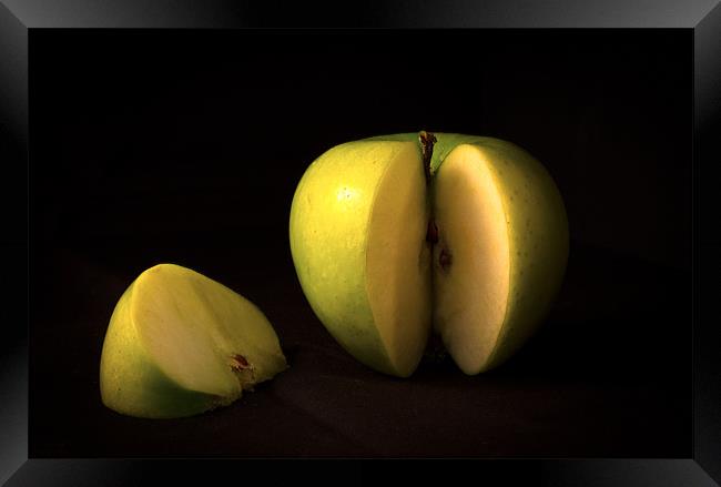 Apple Slice Framed Print by Peter Elliott 