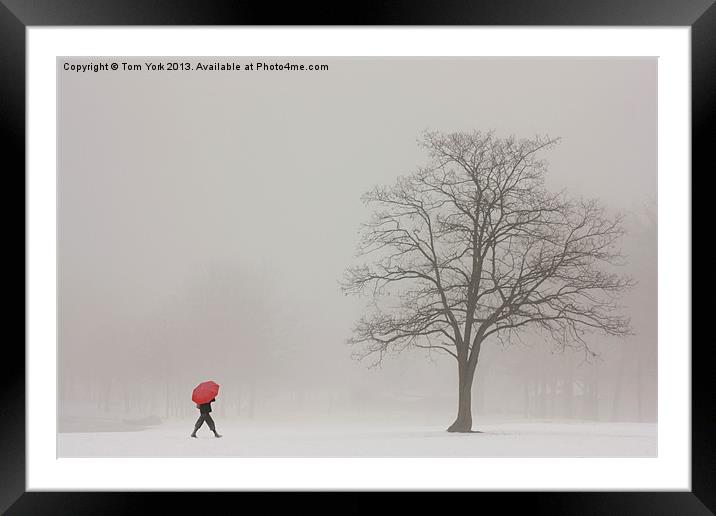 A SHORTCUT THROUGH THE SNOW Framed Mounted Print by Tom York