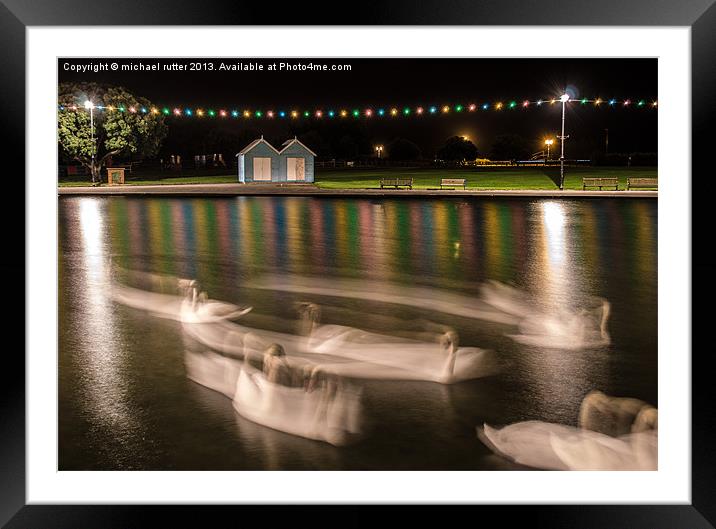Ghost Swans Framed Mounted Print by michael rutter