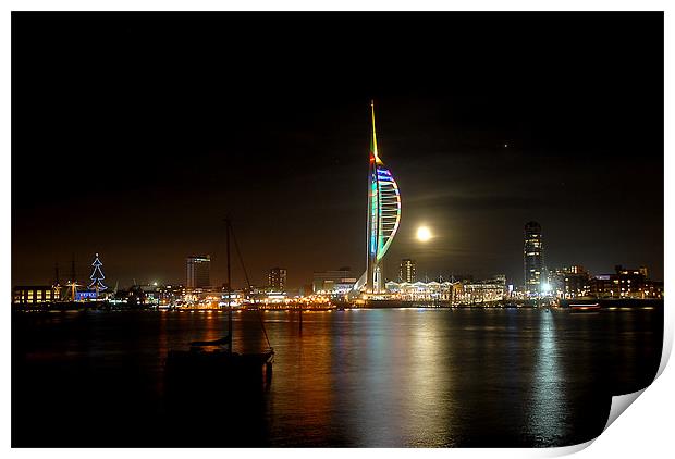 Portsmouth Harbour Waterfront Print by Rod Scott