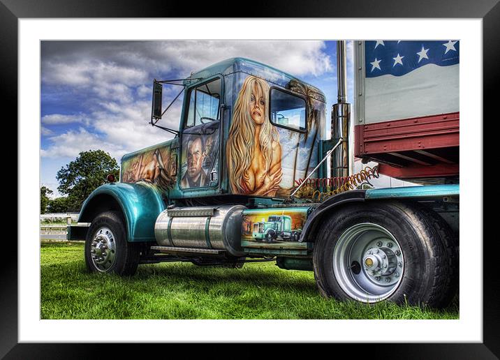 Circus Truck Artwork Framed Mounted Print by Ian Mitchell