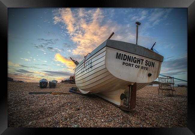 Midnight Sun Framed Print by Michael Baldwin