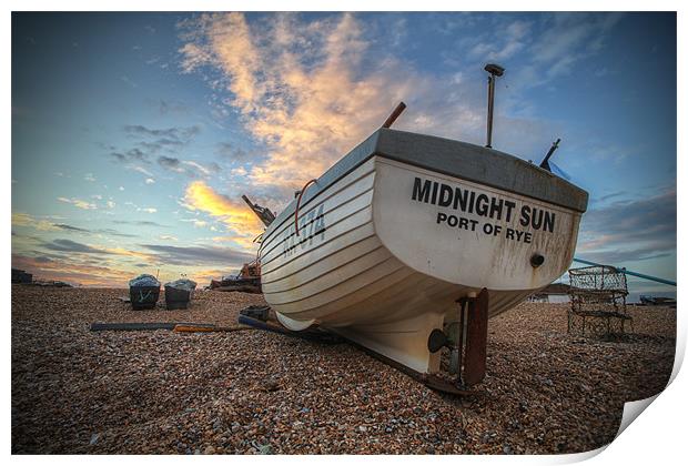 Midnight Sun Print by Michael Baldwin