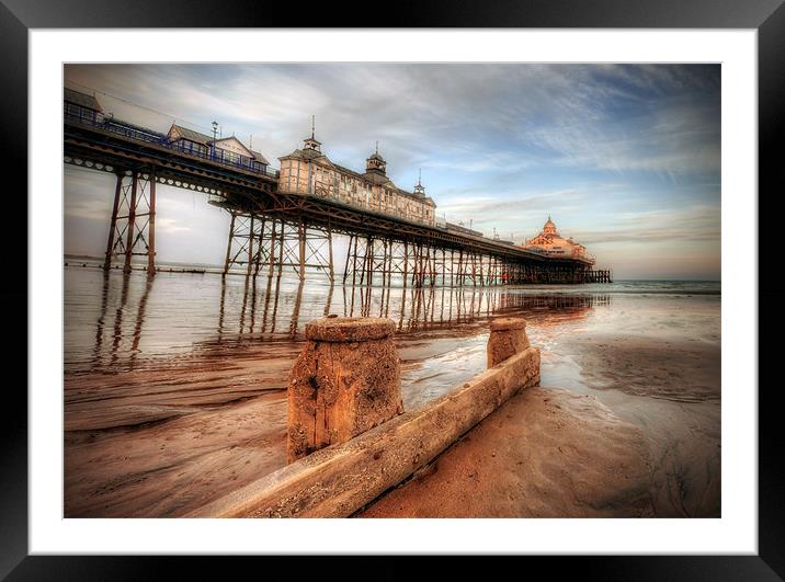 Pier and Groin Framed Mounted Print by Michael Baldwin