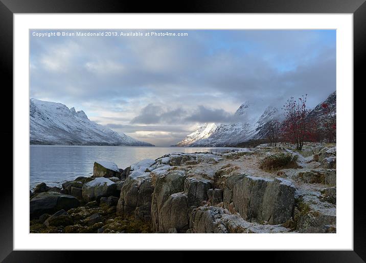 Ersfjord Framed Mounted Print by Brian Macdonald