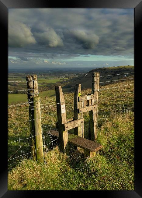 Stile with Style Framed Print by Michael Baldwin