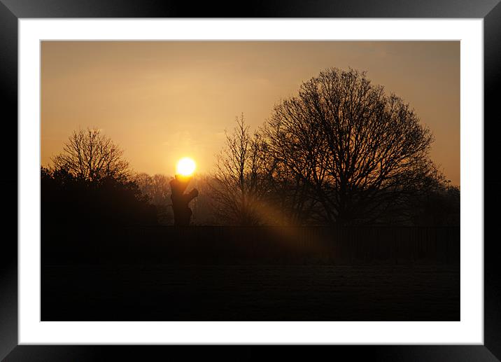 Silhouette Sunrise Framed Mounted Print by Simon West