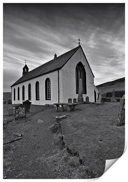 Amulree Church, Perthsire Print by Jamie Moffat